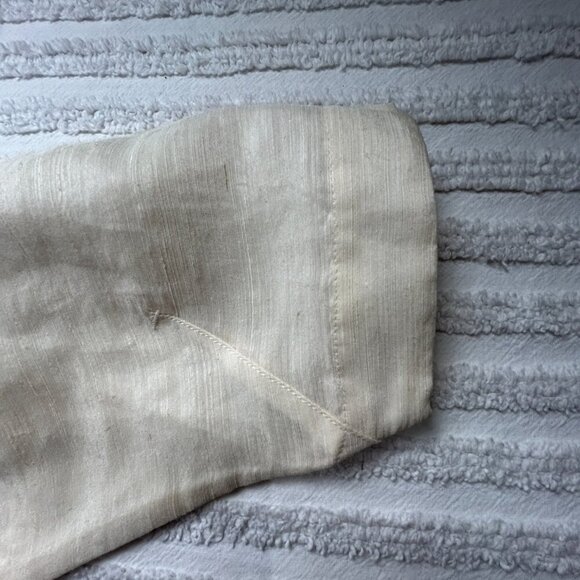 Vintage Blue Fish Ivory Hemp Silk Hand Printed Cropped Blazer Size 0 Lightweight - Picture 8 of 8